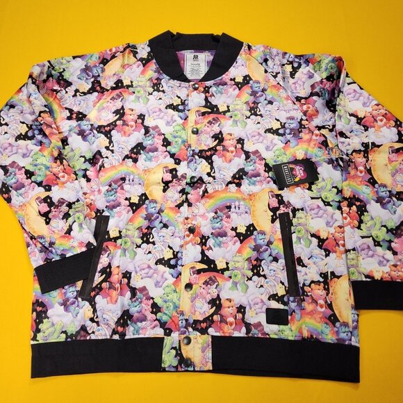 Loungefly Care Bears x Universal Monsters AOP Unisex Bomber Jacket 2XL NEW - Picture 1 of 16